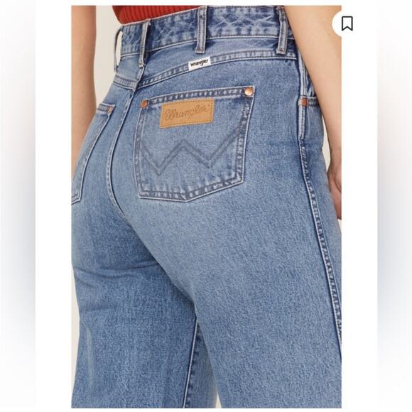 WRANGLER LIGHT WASH BONNIE LOOSE FLARE WIDE JEANS 28 x - Picture 4 of 10